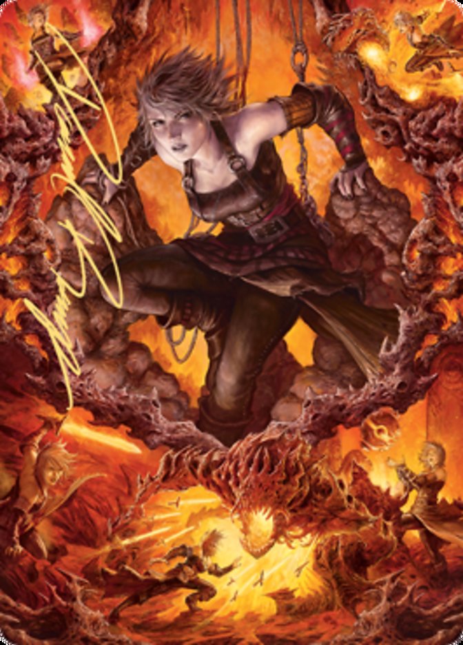 Nahiri, Heir of the Ancients 2 Art Card (Gold-Stamped Signature) [Zendikar Rising Art Series] | Game Master's Emporium (The New GME)