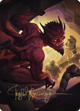 Nefarious Imp Art Card (Gold-Stamped Signature) [Commander Legends: Battle for Baldur's Gate Art Series] | Game Master's Emporium (The New GME)