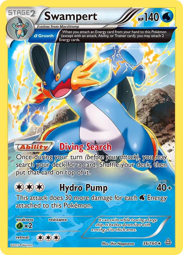 Swampert (36/160) [XY: Primal Clash] | Game Master's Emporium (The New GME)