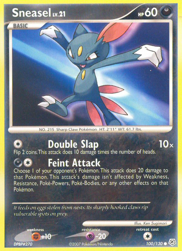 Sneasel (100/130) [Diamond & Pearl: Base Set] | Game Master's Emporium (The New GME)