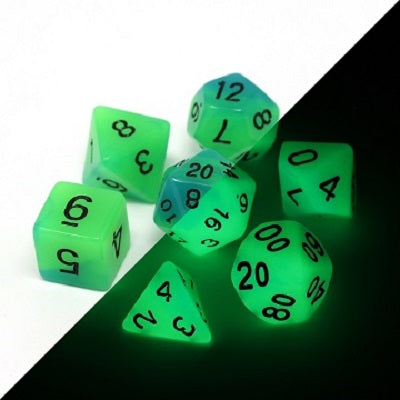 Die Hard 7 Dice Set Glow in the Dark Driftglobe | Game Master's Emporium (The New GME)