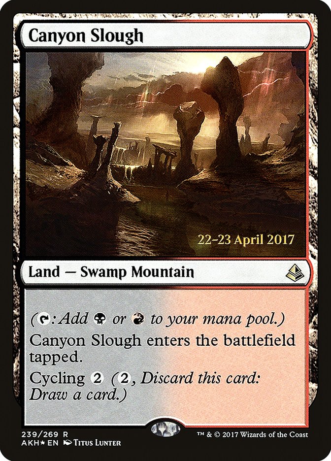 Canyon Slough [Amonkhet Prerelease Promos] | Game Master's Emporium (The New GME)