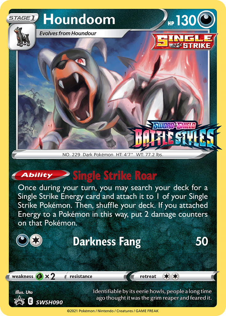 Houndoom (SWSH090) (Prerelease Promo) [Sword & Shield: Black Star Promos] | Game Master's Emporium (The New GME)