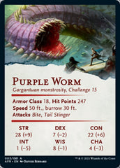 Purple Worm Art Card [Dungeons & Dragons: Adventures in the Forgotten Realms Art Series] | Game Master's Emporium (The New GME)