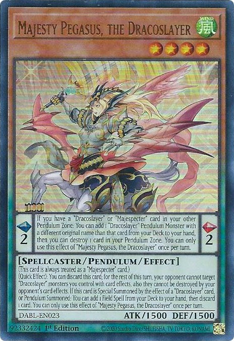 Majesty Pegasus, the Dracoslayer [DABL-EN023] Ultra Rare | Game Master's Emporium (The New GME)