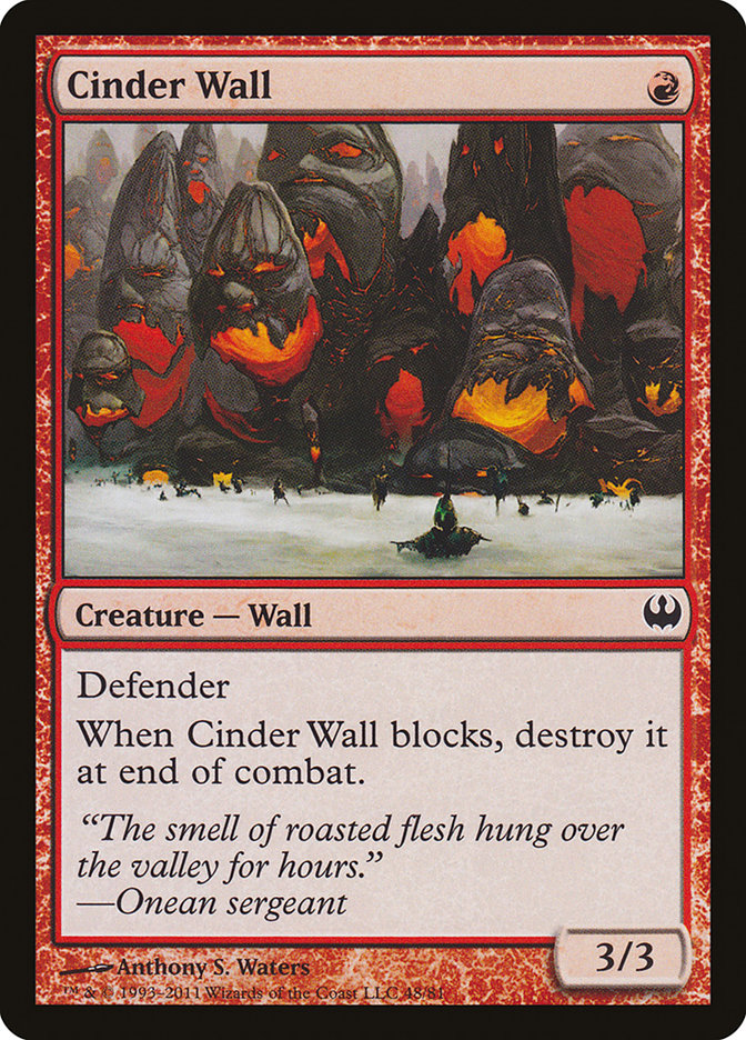 Cinder Wall [Duel Decks: Knights vs. Dragons] | Game Master's Emporium (The New GME)