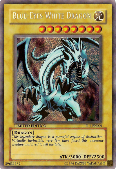 Blue-Eyes White Dragon [FL1-EN001] Secret Rare | Game Master's Emporium (The New GME)