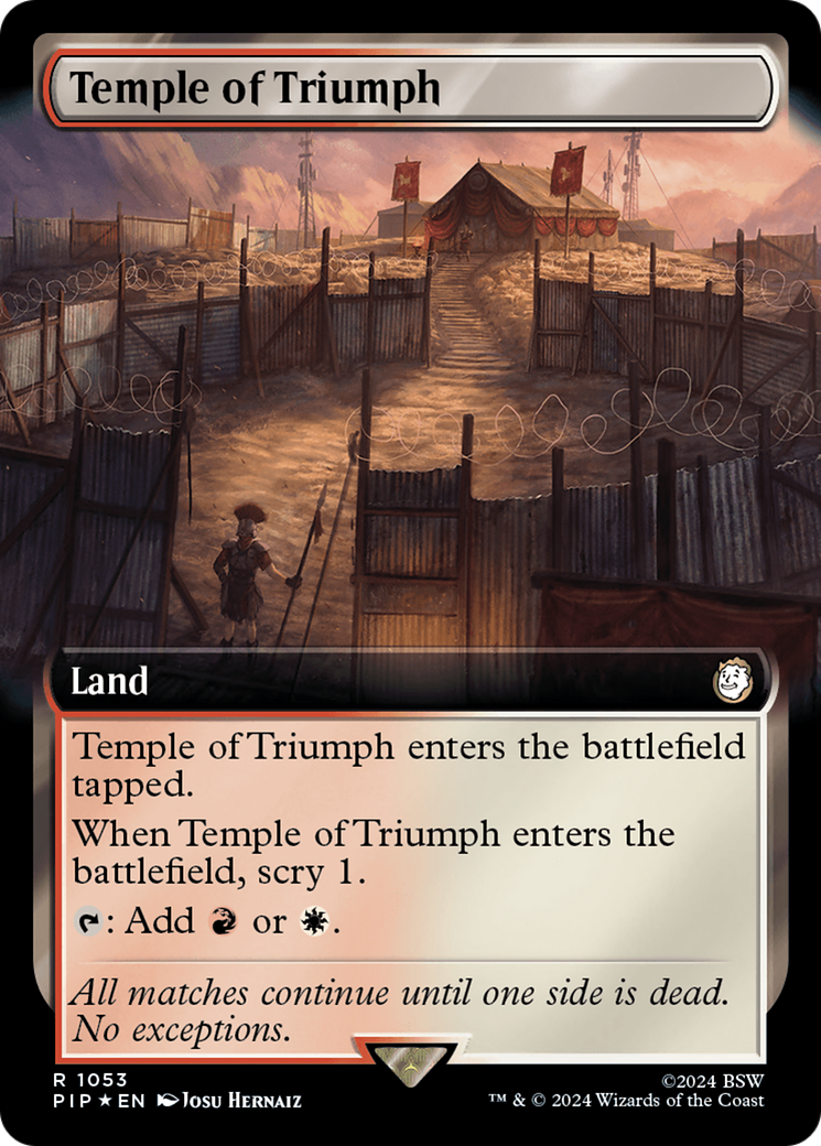 Temple of Triumph (Extended Art) (Surge Foil) [Fallout] | Game Master's Emporium (The New GME)