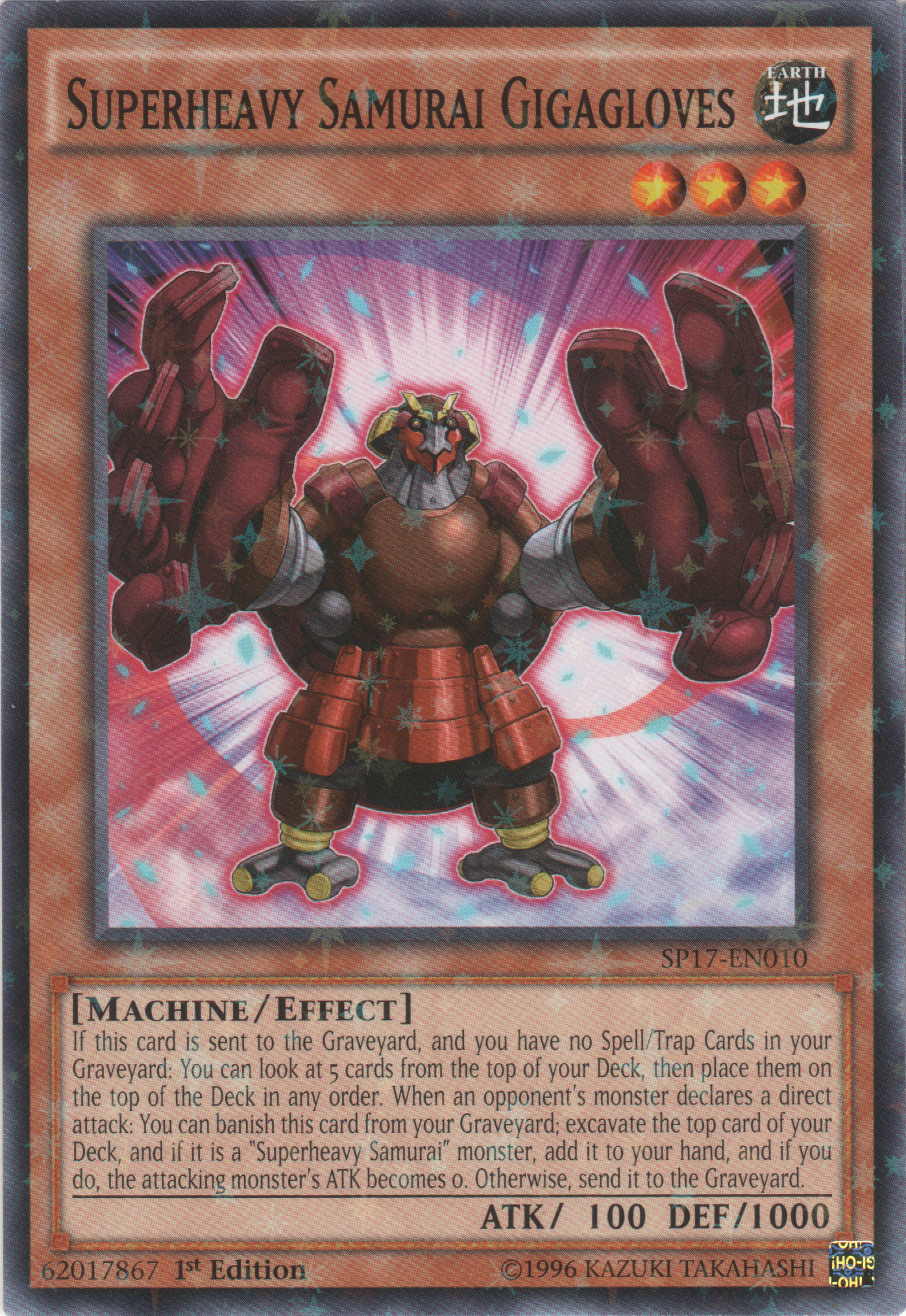 Superheavy Samurai Gigagloves [SP17-EN010] Starfoil Rare | Game Master's Emporium (The New GME)