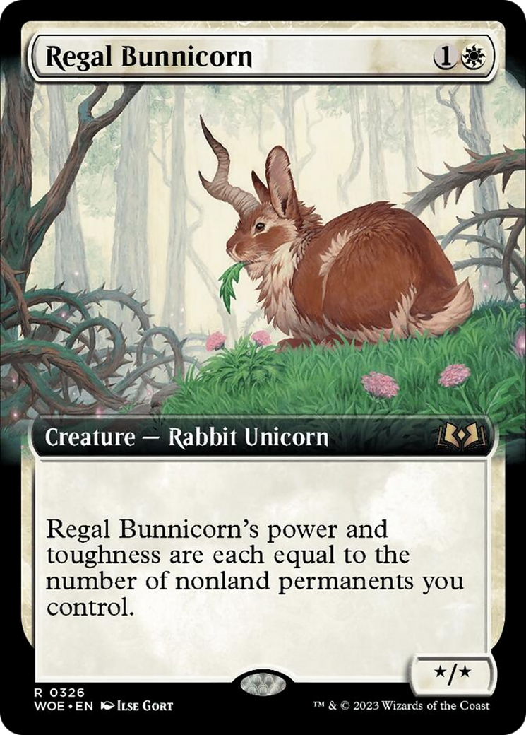 Regal Bunnicorn (Extended Art) [Wilds of Eldraine] | Game Master's Emporium (The New GME)