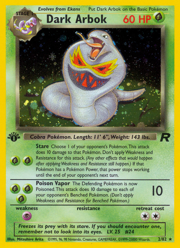 Dark Arbok (2/82) [Team Rocket 1st Edition] | Game Master's Emporium (The New GME)