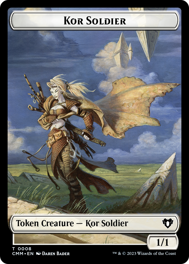 Kor Soldier Token [Commander Masters Tokens] | Game Master's Emporium (The New GME)