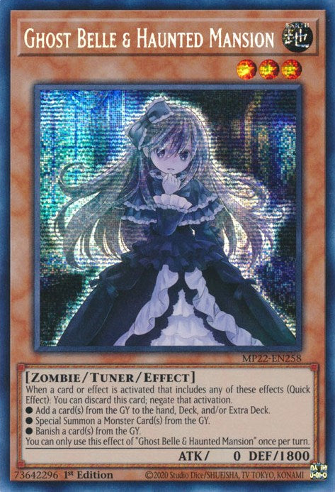 Ghost Belle & Haunted Mansion [MP22-EN258] Prismatic Secret Rare | Game Master's Emporium (The New GME)