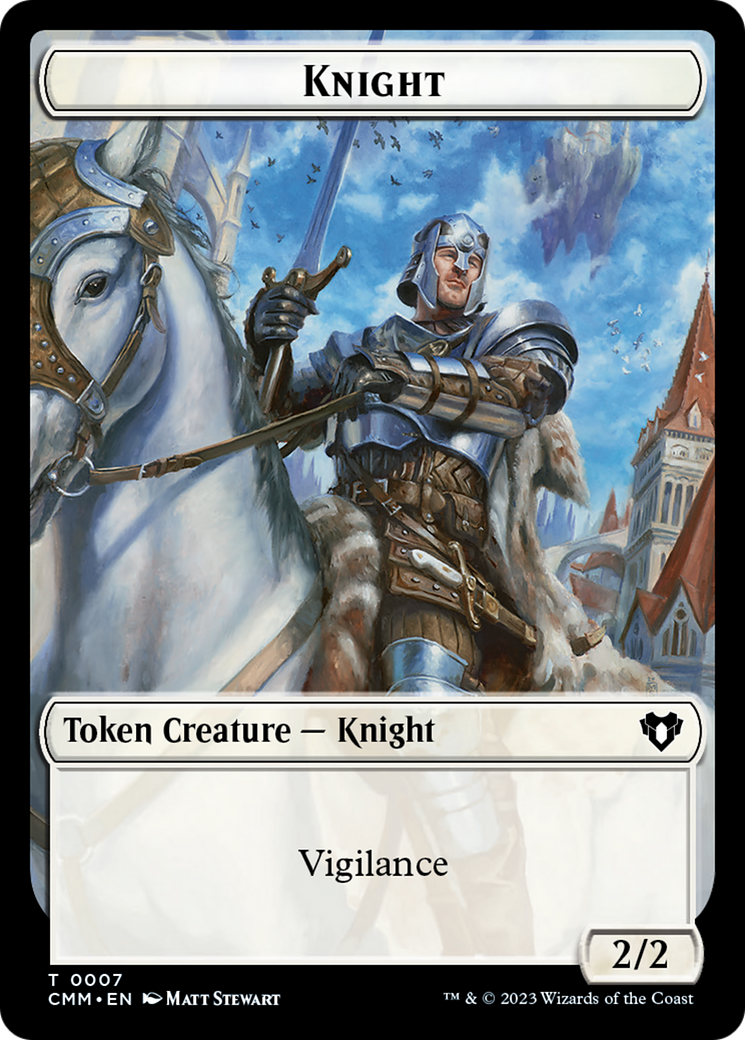 Knight Token [Commander Masters Tokens] | Game Master's Emporium (The New GME)