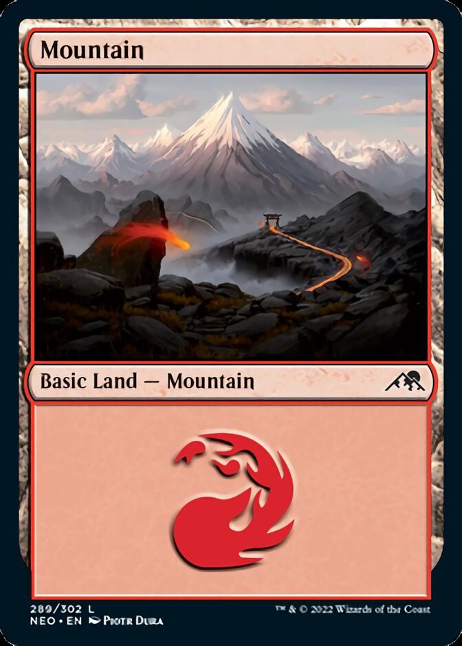 Mountain (289) [Kamigawa: Neon Dynasty] | Game Master's Emporium (The New GME)