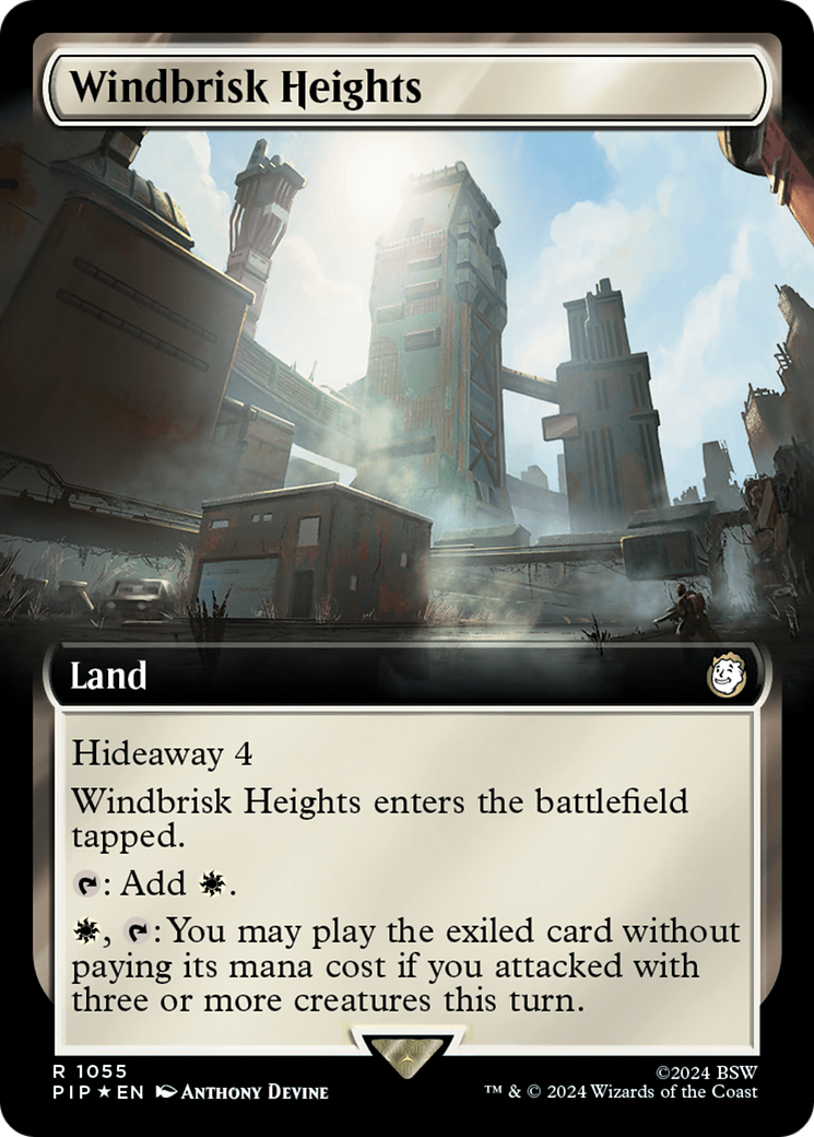 Windbrisk Heights (Extended Art) (Surge Foil) [Fallout] | Game Master's Emporium (The New GME)