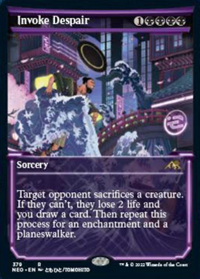 Invoke Despair (Showcase Soft Glow) [Kamigawa: Neon Dynasty] | Game Master's Emporium (The New GME)