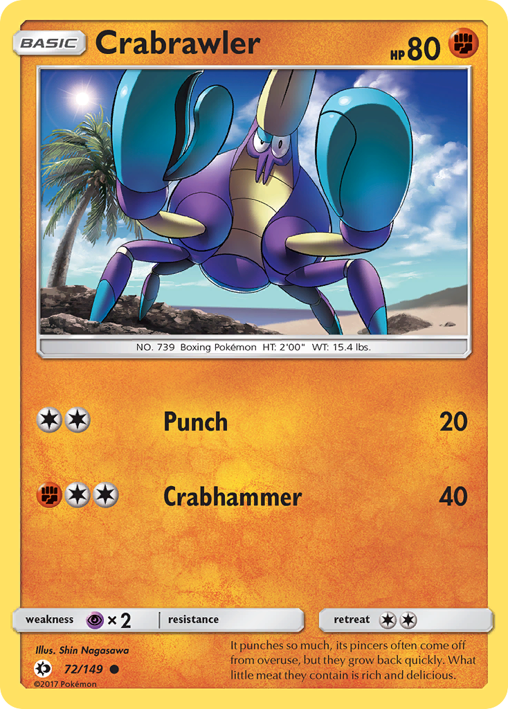 Crabrawler (72/149) [Sun & Moon: Base Set] | Game Master's Emporium (The New GME)