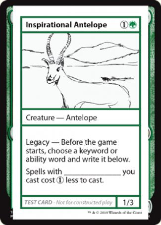 Inspirational Antelope (2021 Edition) [Mystery Booster Playtest Cards] | Game Master's Emporium (The New GME)