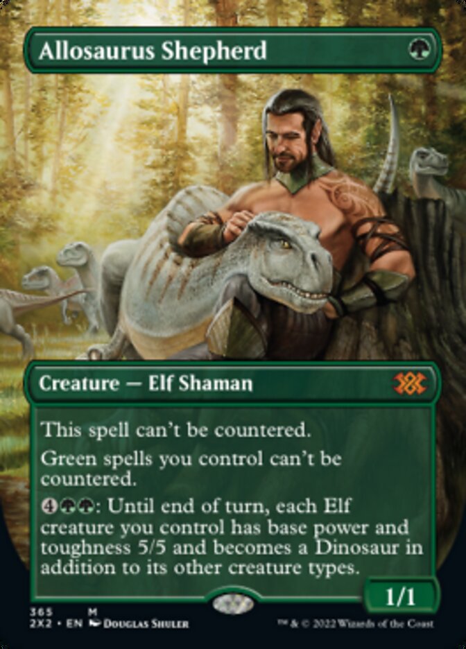 Allosaurus Shepherd (Borderless Alternate Art) [Double Masters 2022] | Game Master's Emporium (The New GME)