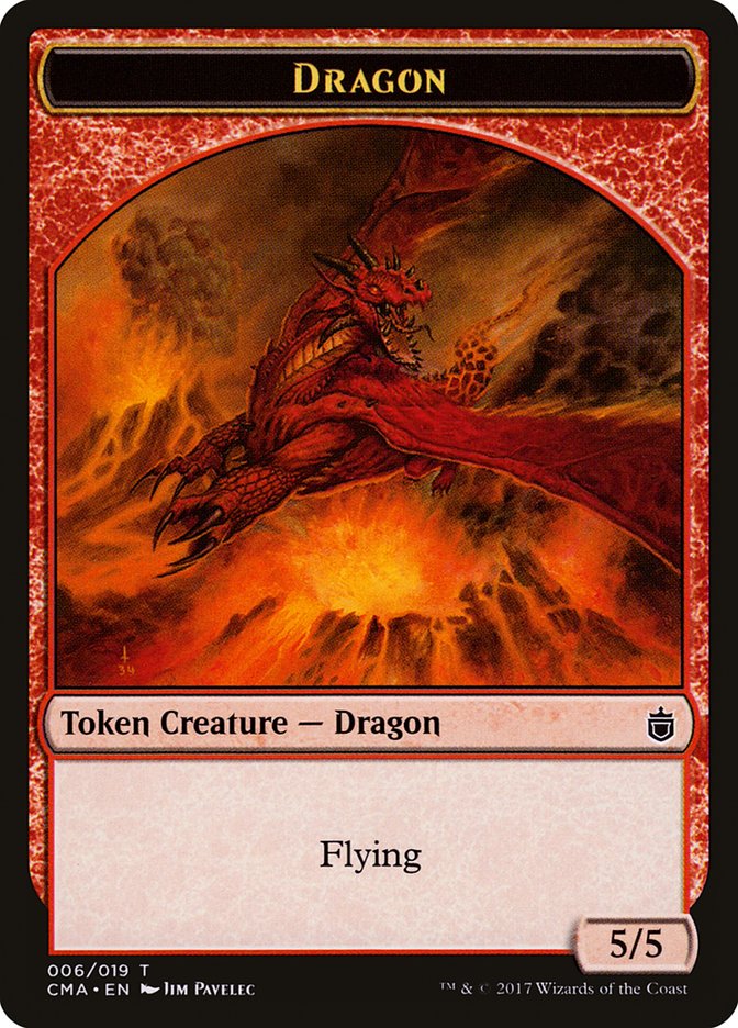 Dragon Token [Commander Anthology Tokens] | Game Master's Emporium (The New GME)