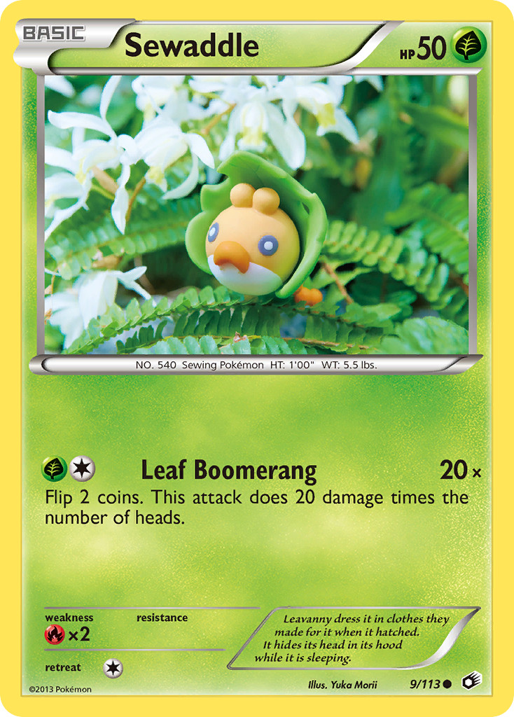 Sewaddle (9/113) [Black & White: Legendary Treasures] | Game Master's Emporium (The New GME)