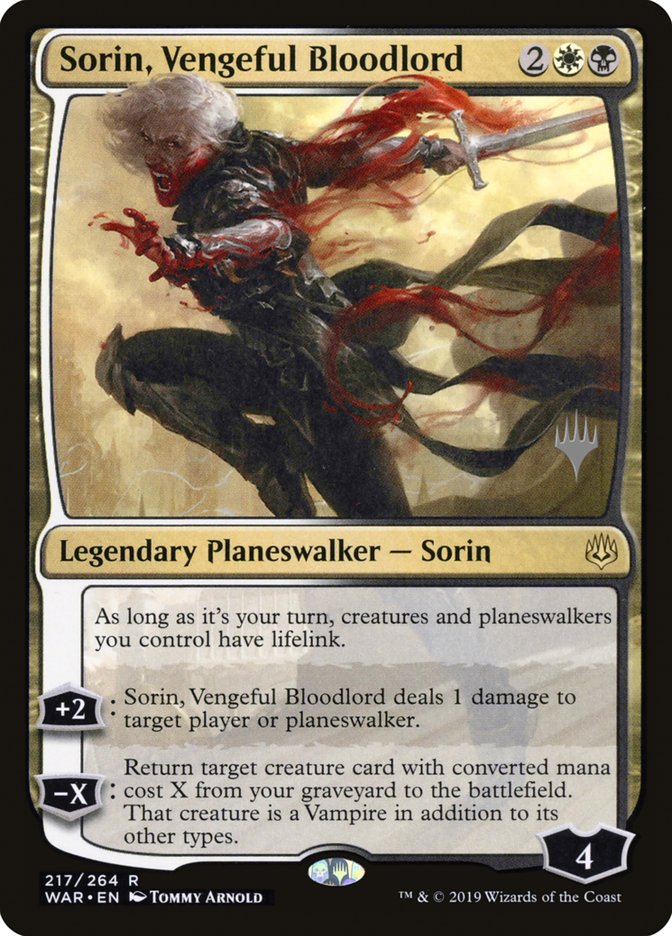 Sorin, Vengeful Bloodlord (Promo Pack) [War of the Spark Promos] | Game Master's Emporium (The New GME)