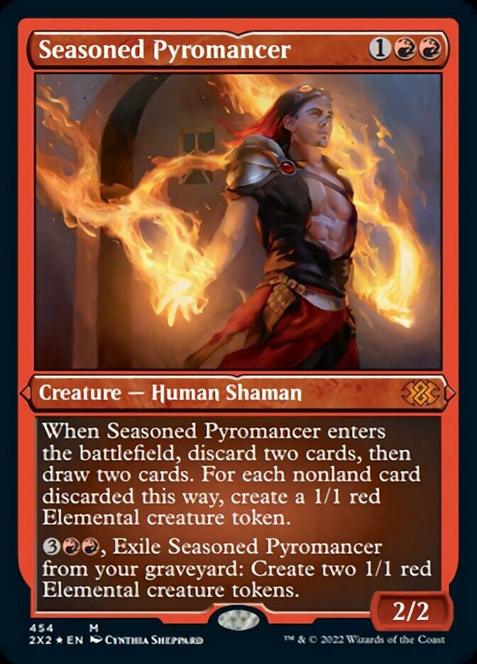 Seasoned Pyromancer (Foil Etched) [Double Masters 2022] | Game Master's Emporium (The New GME)