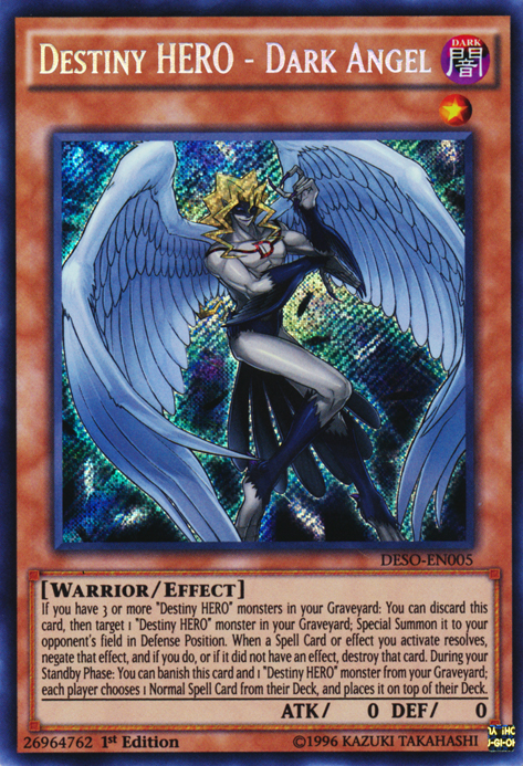 Destiny HERO - Dark Angel [DESO-EN005] Secret Rare | Game Master's Emporium (The New GME)