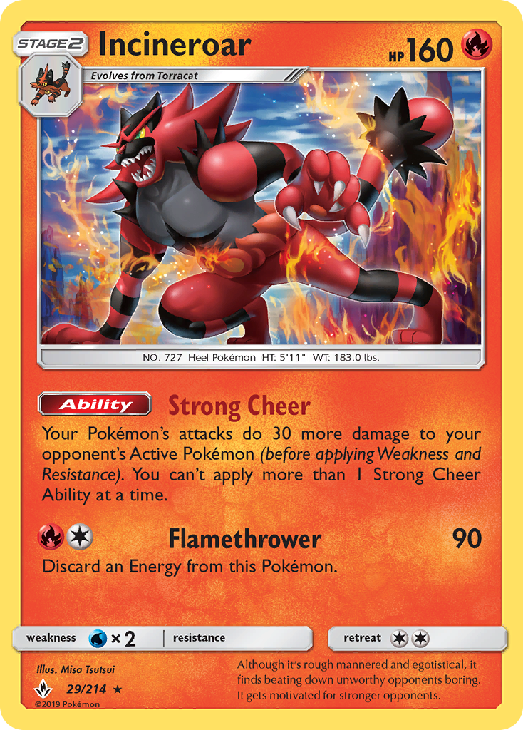 Incineroar (29/214) [Sun & Moon: Unbroken Bonds] | Game Master's Emporium (The New GME)