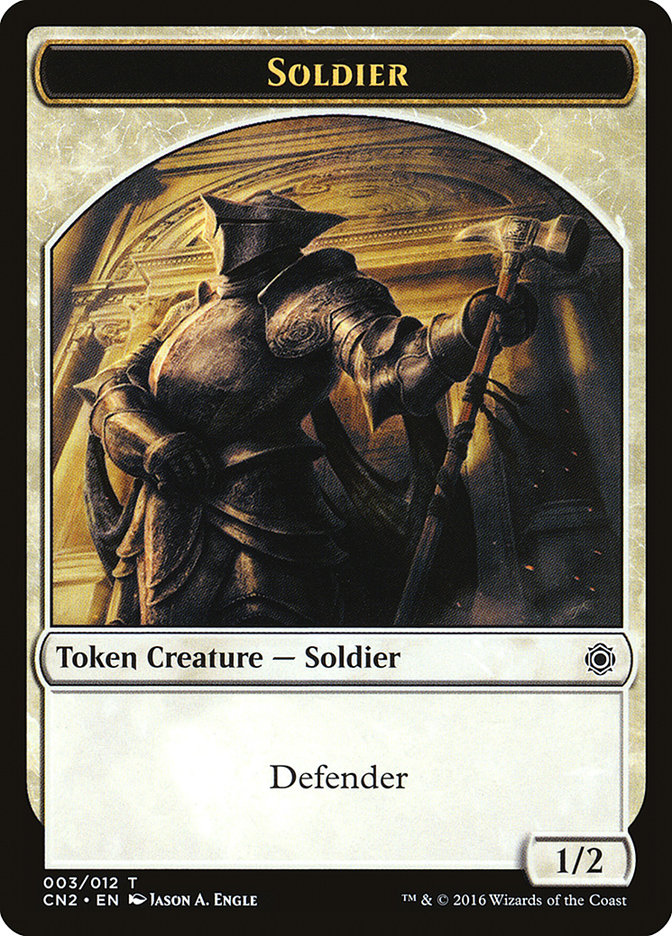 Soldier Token (003/012) [Conspiracy: Take the Crown Tokens] | Game Master's Emporium (The New GME)