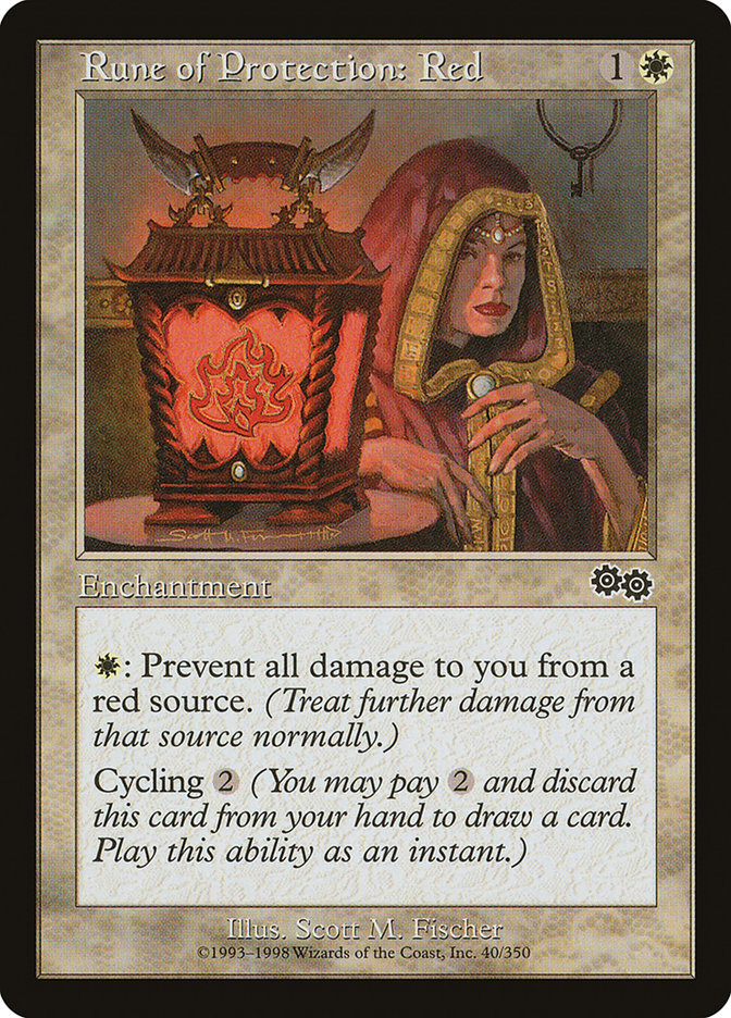 Rune of Protection: Red [Urza's Saga] | Game Master's Emporium (The New GME)