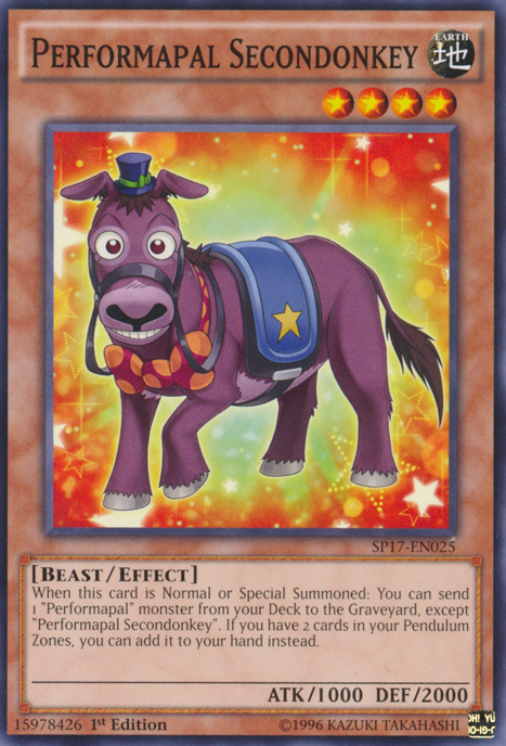 Performapal Secondonkey [SP17-EN025] Starfoil Rare | Game Master's Emporium (The New GME)