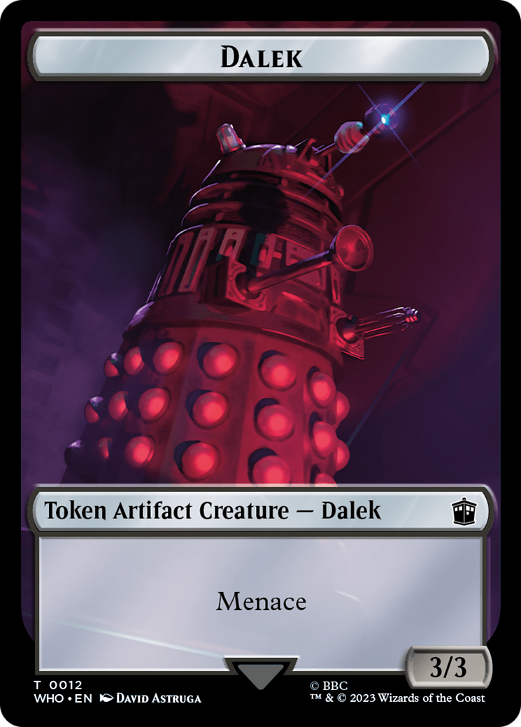 Dalek // Alien Salamander Double-Sided Token [Doctor Who Tokens] | Game Master's Emporium (The New GME)