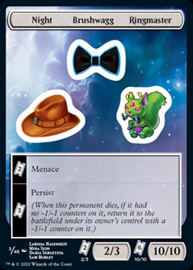 Night Brushwagg Ringmaster [Unfinity Stickers] | Game Master's Emporium (The New GME)