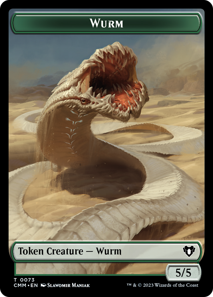 Wurm // Spider Double-Sided Token [Commander Masters Tokens] | Game Master's Emporium (The New GME)