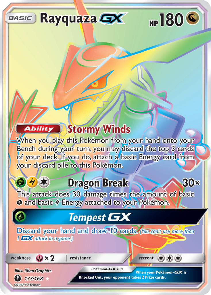 Rayquaza GX (177/168) [Sun & Moon: Celestial Storm] | Game Master's Emporium (The New GME)