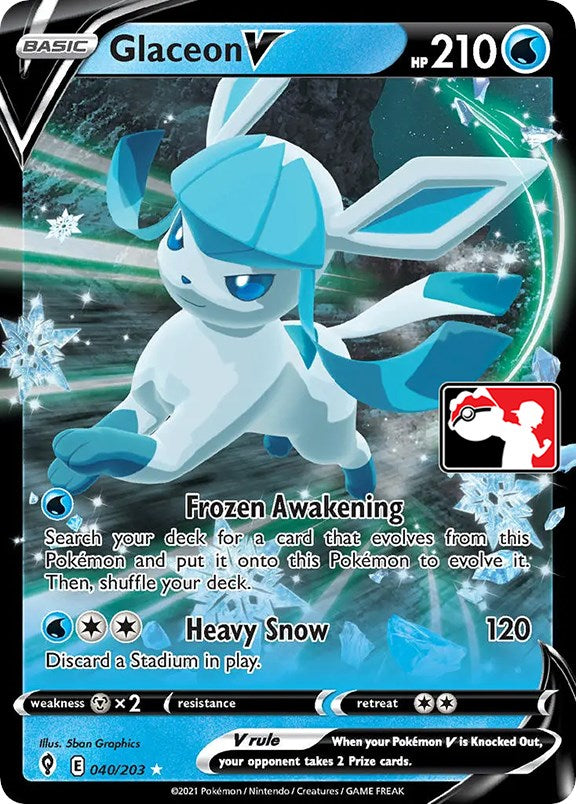 Glaceon V (040/203) [Prize Pack Series One] | Game Master's Emporium (The New GME)