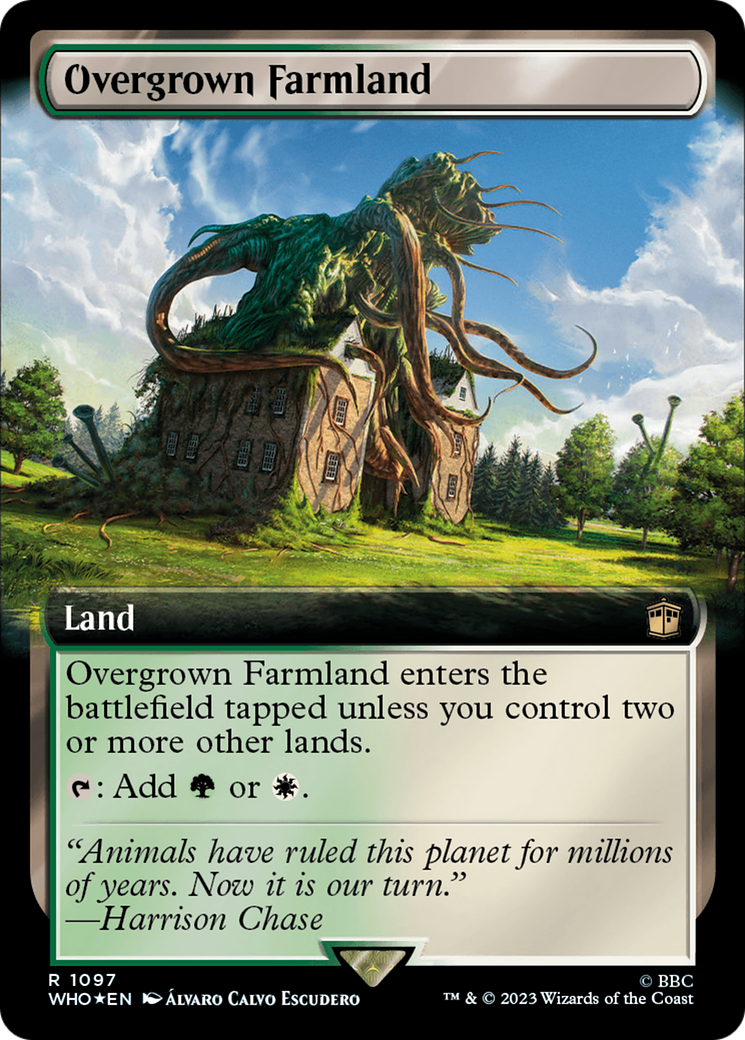 Overgrown Farmland (Extended Art) (Surge Foil) [Doctor Who] | Game Master's Emporium (The New GME)