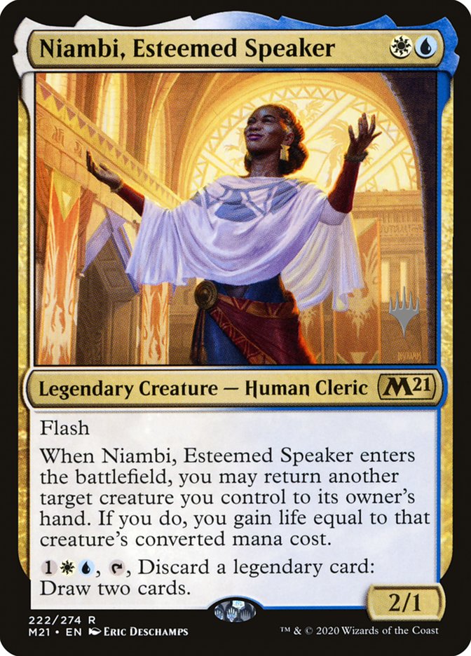 Niambi, Esteemed Speaker (Promo Pack) [Core Set 2021 Promos] | Game Master's Emporium (The New GME)