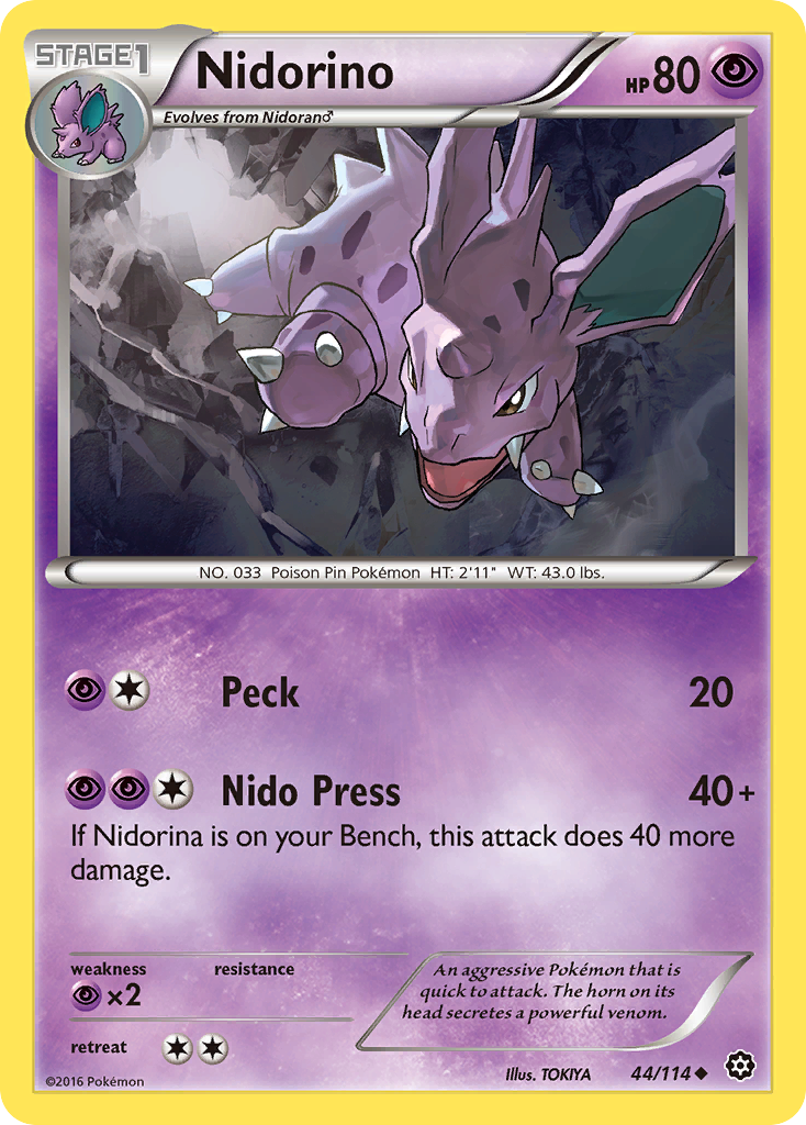 Nidorino (44/114) [XY: Steam Siege] | Game Master's Emporium (The New GME)