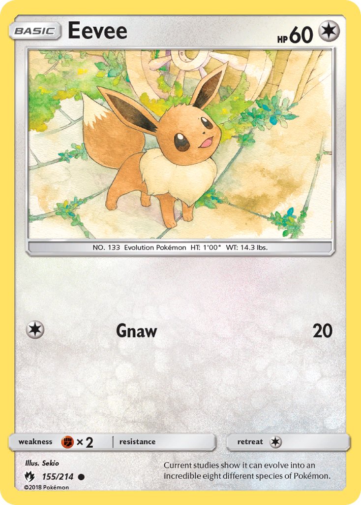 Eevee (155/214) (Let's Play, Eevee Cracked Ice Holo) (Theme Deck Exclusives) [Sun & Moon: Lost Thunder] | Game Master's Emporium (The New GME)