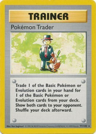 Pokemon Trader (77/102) [Base Set Shadowless Unlimited] | Game Master's Emporium (The New GME)