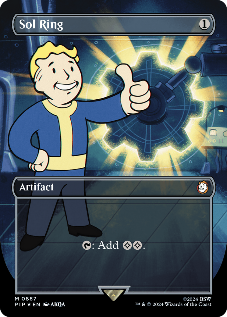 Sol Ring (Borderless) (Surge Foil) [Fallout] | Game Master's Emporium (The New GME)