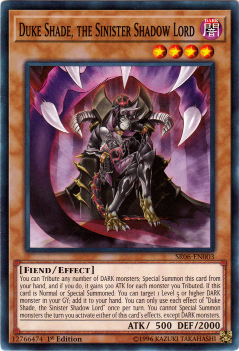 Duke Shade, the Sinister Shadow Lord [SR06-EN003] Common | Game Master's Emporium (The New GME)