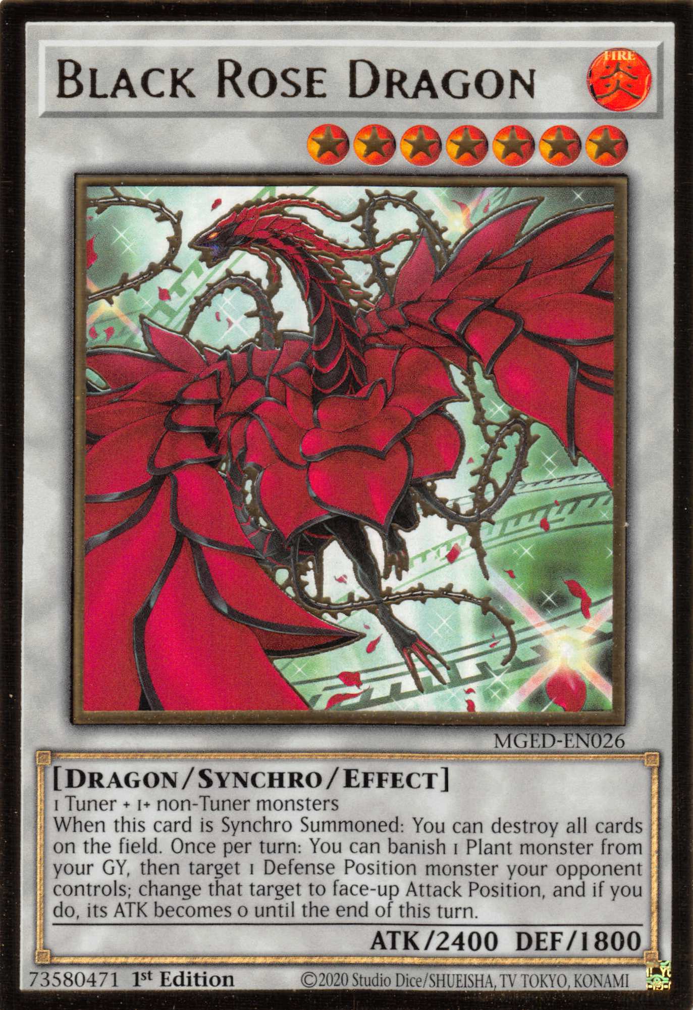 Black Rose Dragon (Alternate Art) [MGED-EN026] Gold Rare | Game Master's Emporium (The New GME)