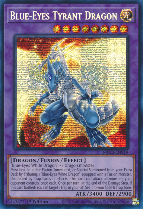 Blue-Eyes Tyrant Dragon [MP23-EN019] Prismatic Secret Rare | Game Master's Emporium (The New GME)