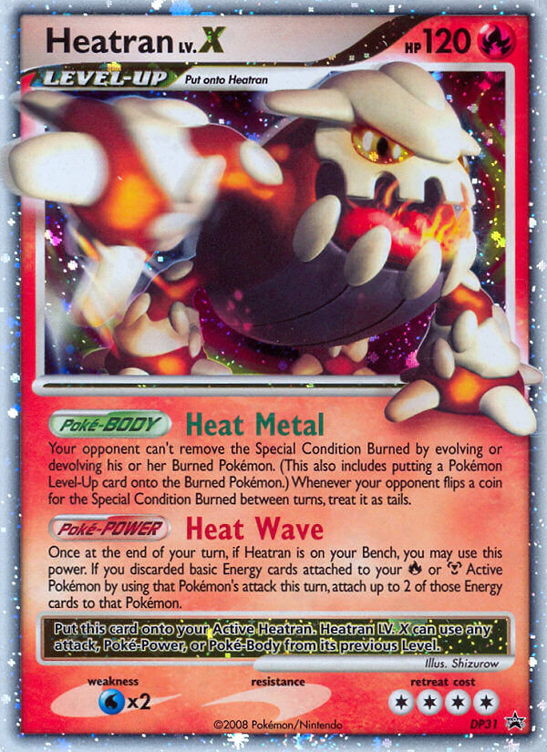 Heatran LV.X (DP31) [Diamond & Pearl: Black Star Promos] | Game Master's Emporium (The New GME)