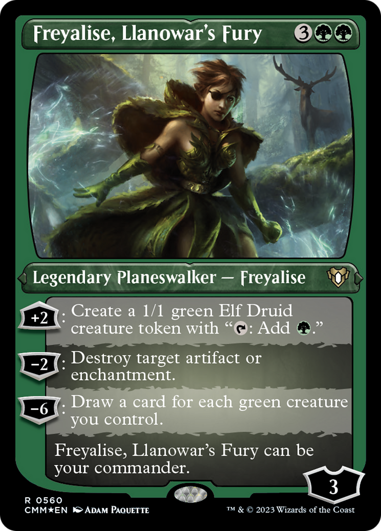 Freyalise, Llanowar's Fury (Foil Etched) [Commander Masters] | Game Master's Emporium (The New GME)