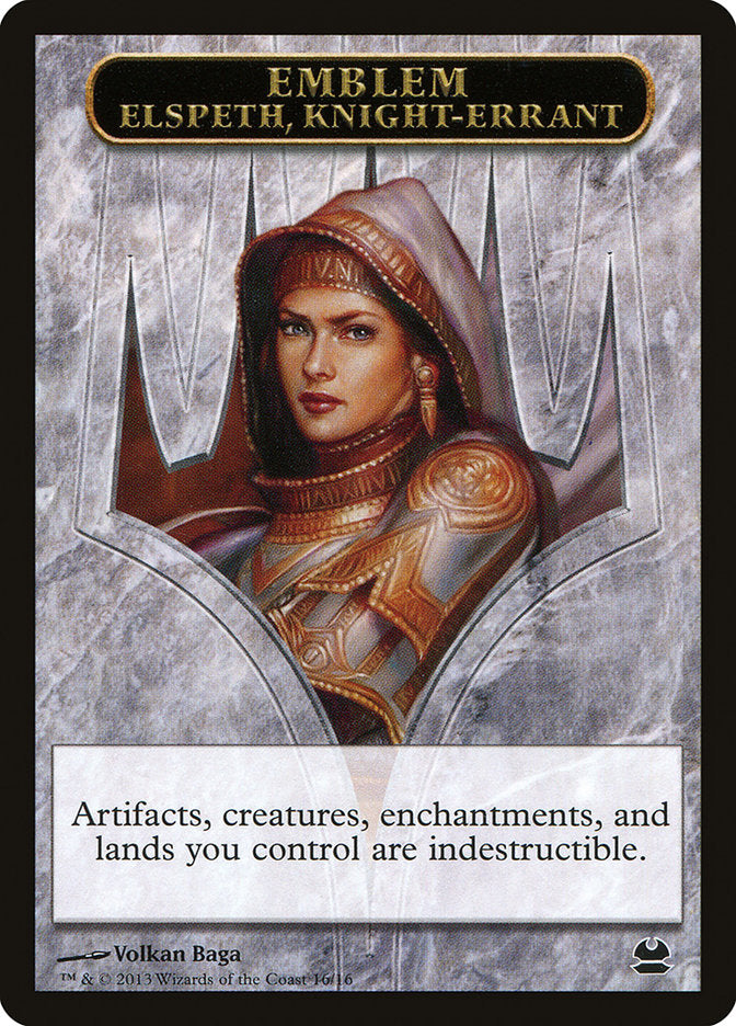 Elspeth, Knight-Errant Emblem [Modern Masters Tokens] | Game Master's Emporium (The New GME)